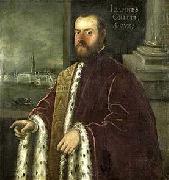 Domenico Tintoretto Portrait of Joannes Gritti oil